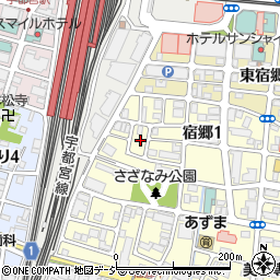 タイムズ宇都宮宿郷第３駐車場周辺の地図