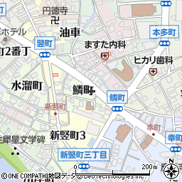 石川県金沢市鱗町周辺の地図