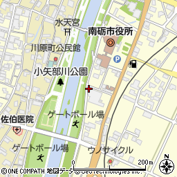 小矢部川公園右岸トイレ周辺の地図