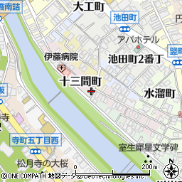 石川県金沢市十三間町112周辺の地図