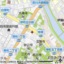 石川県金沢市野町1丁目2-45周辺の地図