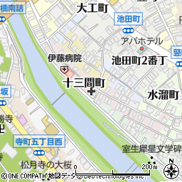 石川県金沢市十三間町111周辺の地図