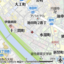 石川県金沢市池田町立丁周辺の地図