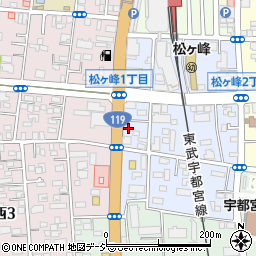 タイムズ宇都宮松が峰駐車場周辺の地図