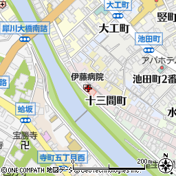 石川県金沢市十三間町98周辺の地図