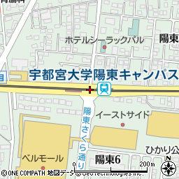 宇都宮大学陽東キャンパス駅周辺の地図
