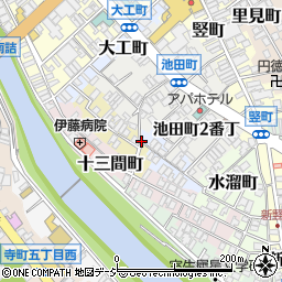 リパーク金沢池田町立丁駐車場周辺の地図