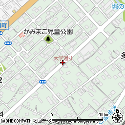 大学通り周辺の地図