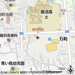 〒322-0043 栃木県鹿沼市万町の地図