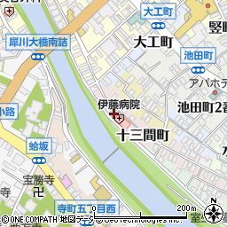 石川県金沢市十三間町94周辺の地図