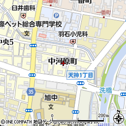 栃木県宇都宮市中河原町周辺の地図