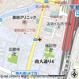 デイリーヤマザキ宇都宮店周辺の地図