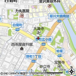 石川県金沢市野町2丁目1-21周辺の地図