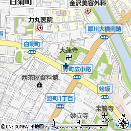 石川県金沢市野町2丁目1-22周辺の地図