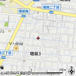 石川県金沢市増泉周辺の地図