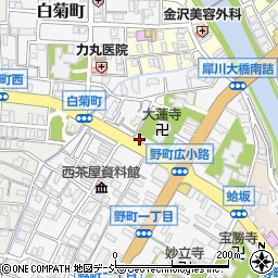 石川県金沢市野町2丁目1-25周辺の地図
