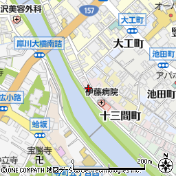 石川県金沢市十三間町85周辺の地図