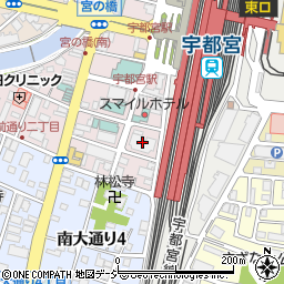 Ａ宇都宮ガラスの緊急隊・３６５日２４時間　宇都宮駅前・西口センター周辺の地図