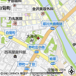 石川県金沢市野町2丁目1周辺の地図