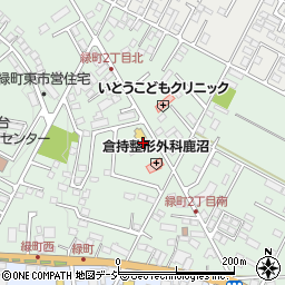 栃木県鹿沼市緑町周辺の地図