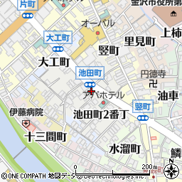 石川県金沢市池田町周辺の地図