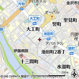 名鉄協商金沢池田町四番丁駐車場周辺の地図