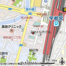 トヨタレンタリース栃木宇都宮駅西口店周辺の地図