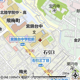 金沢市立紫錦台中学校周辺の地図