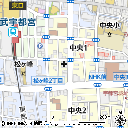 信金中央金庫　栃木県分室周辺の地図