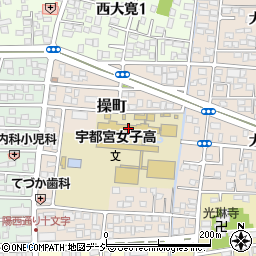 栃木県立宇都宮女子高等学校周辺の地図