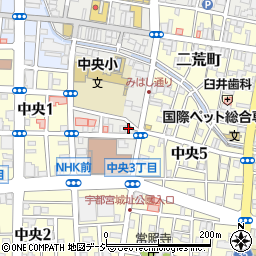 栃木県宇都宮市中央本町3-8周辺の地図