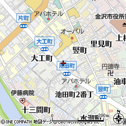 ＮＰＣ２４Ｈ金沢竪町パーキング周辺の地図