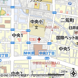 栃木県宇都宮市中央本町3-13周辺の地図