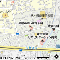栃木県宇都宮市東今泉周辺の地図
