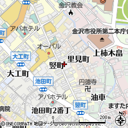 石川県金沢市竪町周辺の地図