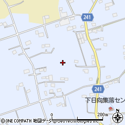 栃木県鹿沼市下日向周辺の地図