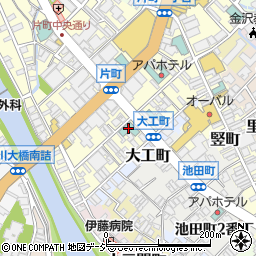 金沢居酒屋 かかし 片町店周辺の地図