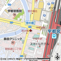 カギの２４時間救急車栃木・宇都宮周辺の地図