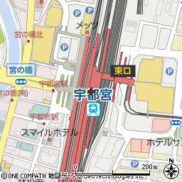 宇都宮駅周辺の地図