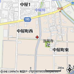 石川県金沢市中屋町周辺の地図