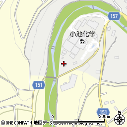 小池化学赤城工場周辺の地図