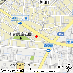 松屋金沢増泉店周辺の地図