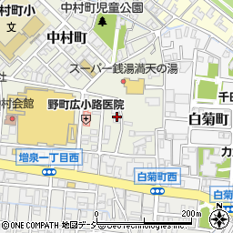 石川県金沢市中村町8-4周辺の地図