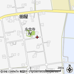 富山県南砺市田屋周辺の地図