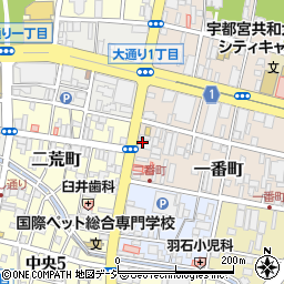 筑波銀行宇都宮支店 ＡＴＭ周辺の地図