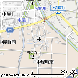 石川県金沢市中屋町東周辺の地図