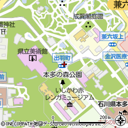 出羽町周辺の地図