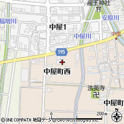 石川県金沢市中屋町西444周辺の地図