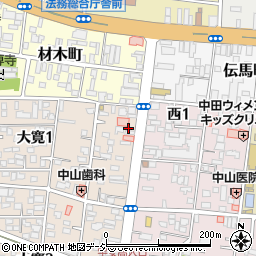 有限会社玉屋硝子店周辺の地図