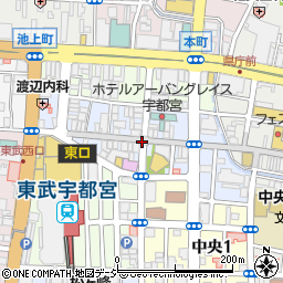 栃木県宇都宮市江野町周辺の地図